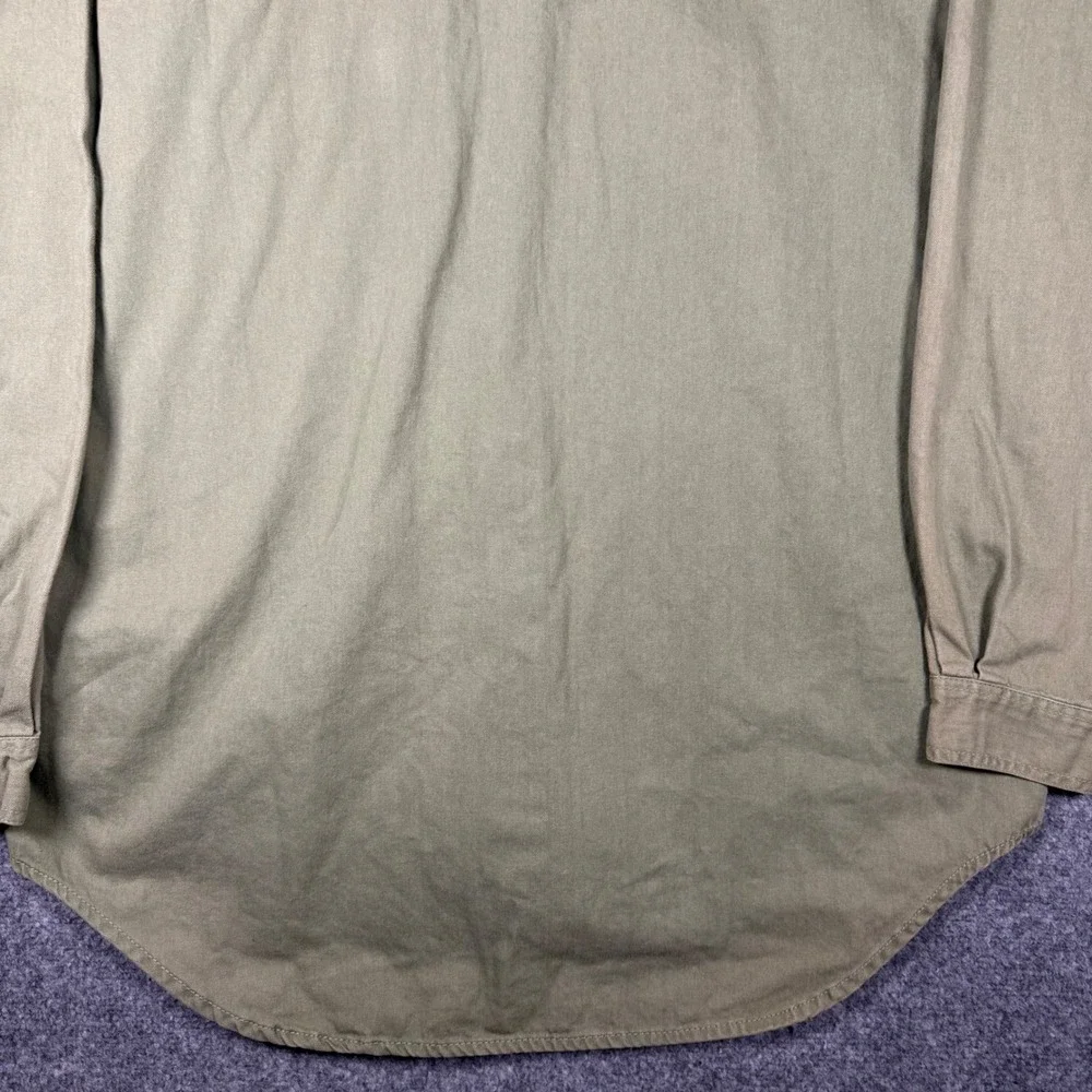 Vintage Levi's Red Tab Button Up Canvas Work Shirt Shirt Men's XL Olive Green